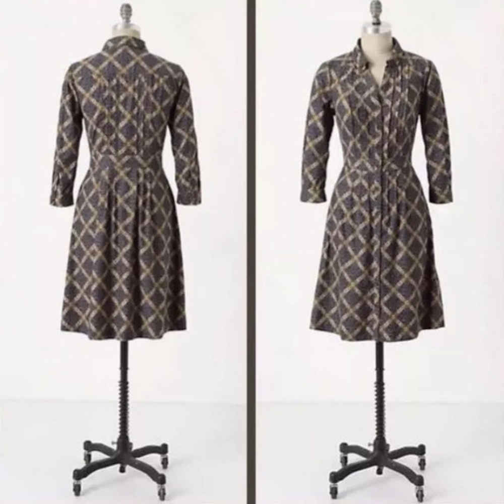 Anthropologie Maeve Wightwick Manor Corduroy Dress